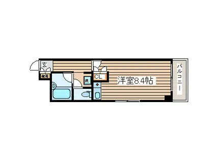 日宝プロシード榴岡(ワンルーム/6階)の間取り写真