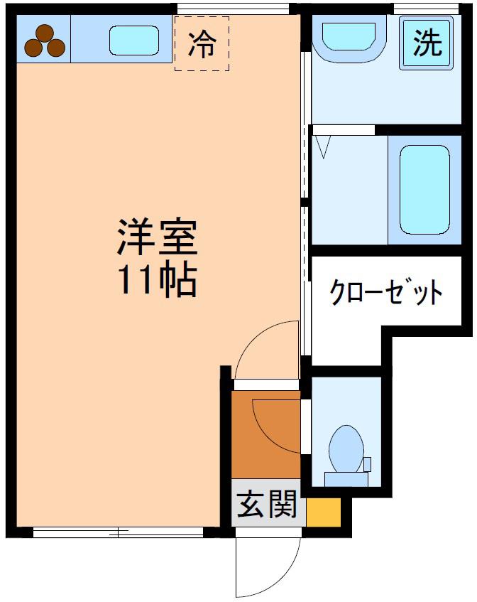 ドゥバンセ(ワンルーム/1階)の間取り写真