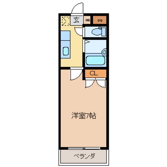 コタージュ壱番館(1K/3階)の間取り写真