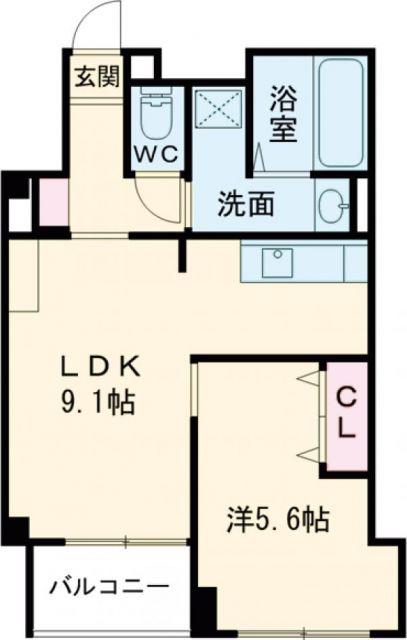 オーベルジュ(1LDK/5階)の間取り写真