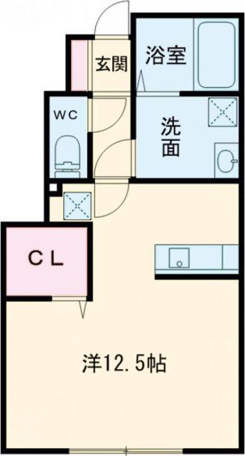 CLAIRE MOTOMACHI(ワンルーム/1階)の間取り写真