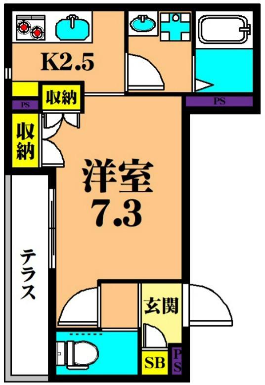 大森西3丁目メゾン(1K/1階)の間取り写真