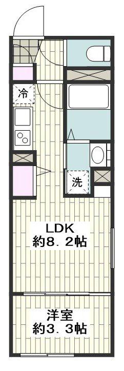 LUORE名古屋駅ノース(1LDK/1階)の間取り写真