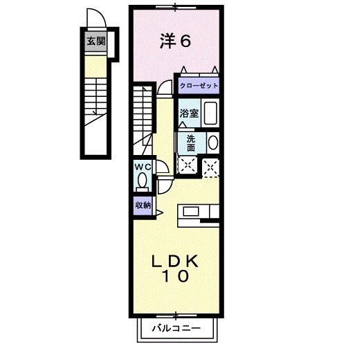 サン・ブランチ(1LDK/2階)の間取り写真