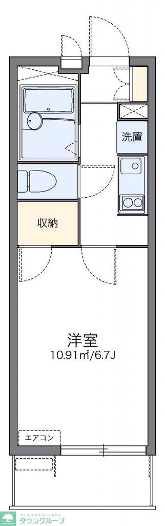 レオパレスT&K(1K/3階)の間取り写真