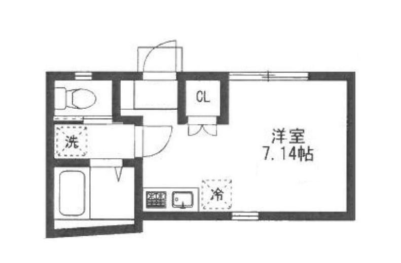 フルーレ目白(ワンルーム/1階)の間取り写真