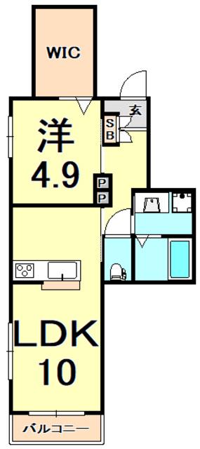 ヘーベルメゾン小松北町(1LDK/3階)の間取り写真