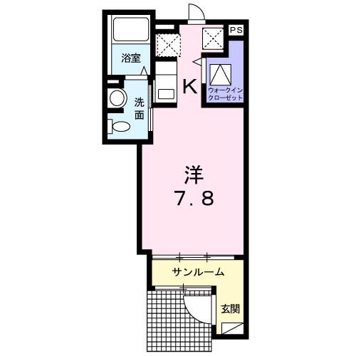 ブリーズ(1K/1階)の間取り写真