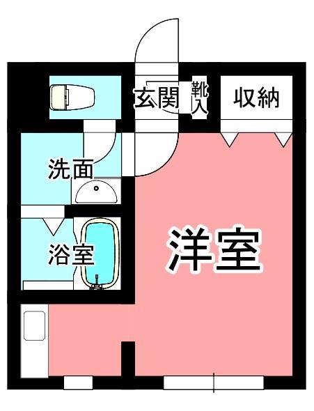 グリーンプラザ 環(1K/2階)の間取り写真