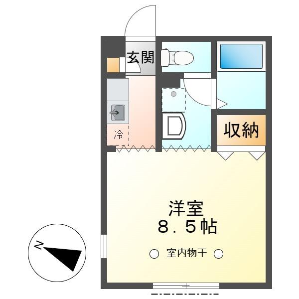 エクセレントK(1K/2階)の間取り写真