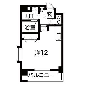 THE金山1107(1K/5階)の間取り写真