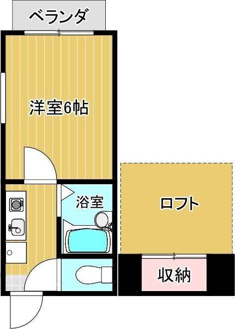 リージェントさつき(1K/1階)の間取り写真