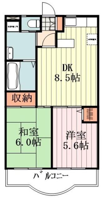 グリーンパーク・KADO(2DK/1階)の間取り写真