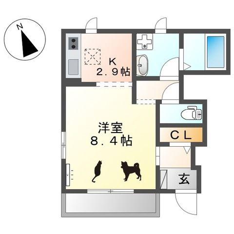 マルシェ アーブル248(1K/1階)の間取り写真