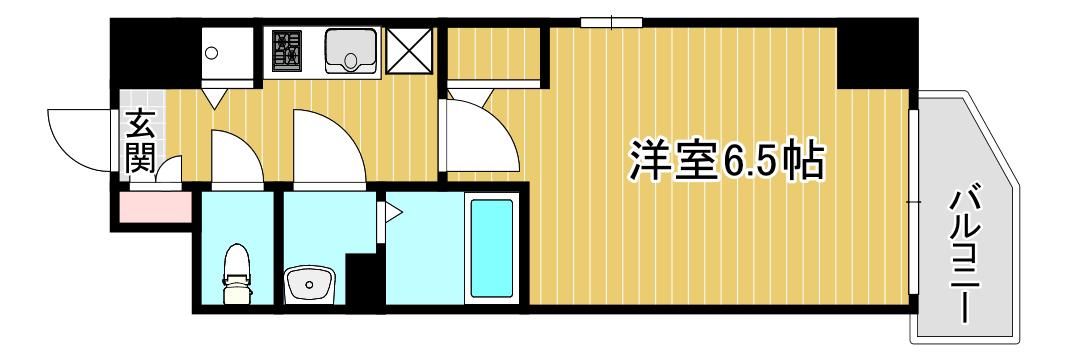 エスリード難波セントラル(1K/6階)の間取り写真