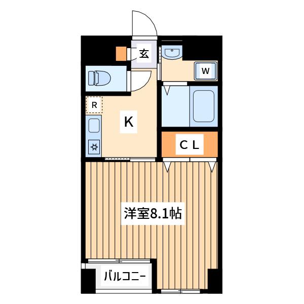 アイ コート南流山(1K/5階)の間取り写真