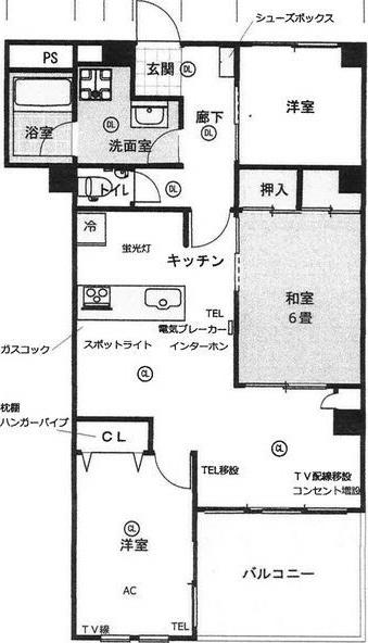 カーサ小井堀(3LDK/2階)の間取り写真
