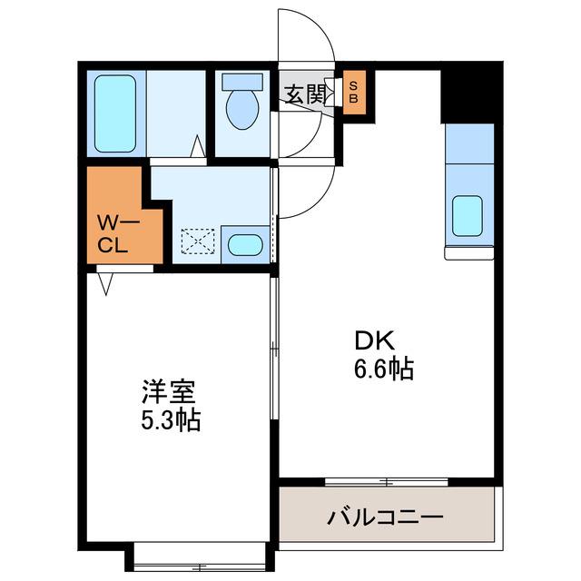 クラッセ北大通(1DK/11階)の間取り写真