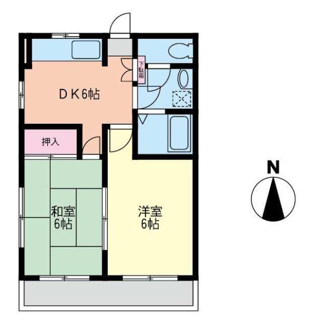 シティ高山(2DK/3階)の間取り写真