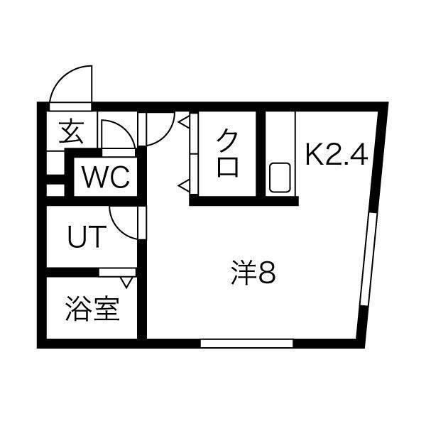 GARDEN サウス 1(1K/3階)の間取り写真