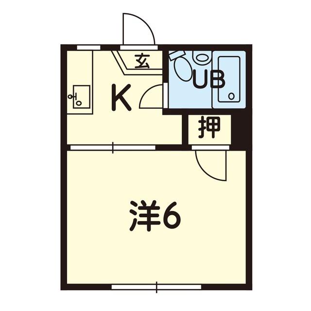 ハイツ清香(1K/3階)の間取り写真