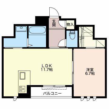 T・パレス丸之内(1LDK/2階)の間取り写真