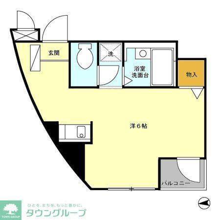 フラッツ・シゲ(ワンルーム/4階)の間取り写真