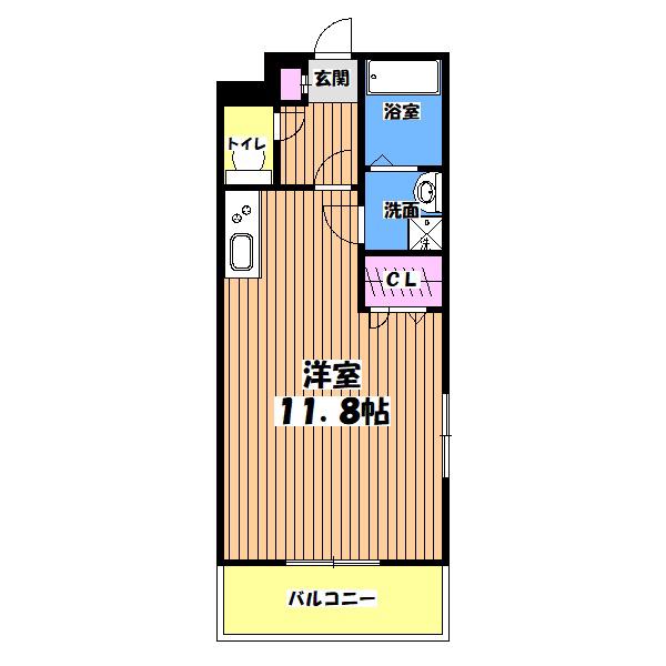 プレミアムプラスみなみ野I(ワンルーム/1階)の間取り写真