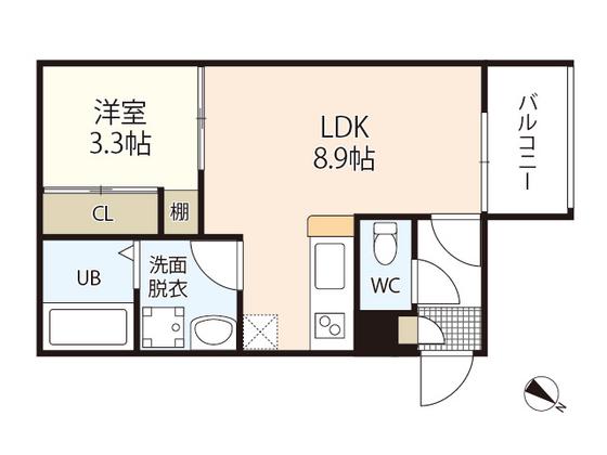REGALEST廿日市駅南(1LDK/1階)の間取り写真