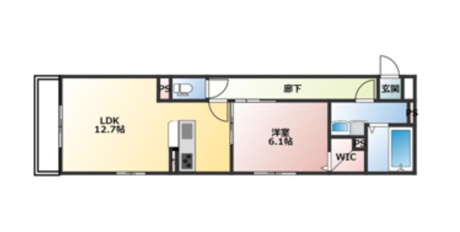 エムライズ大蔵中町(1LDK/3階)の間取り写真
