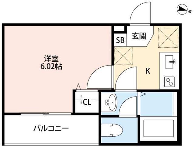 LIBERTE(1K/1階)の間取り写真