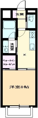 カーサオニキス(1K/1階)の間取り写真