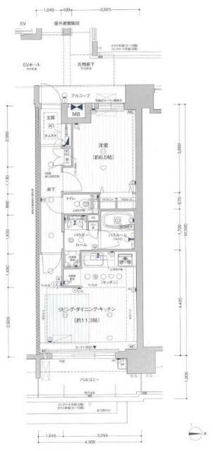 プレサンス ロジェ 名古屋駅ノース FRONT(1LDK/10階)の間取り写真
