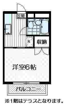 シェトーラ神明(1K/1階)の間取り写真
