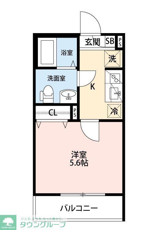 FELICE COURT(1K/3階)の間取り写真