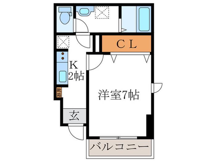MARBLE III(1K/1階)の間取り写真