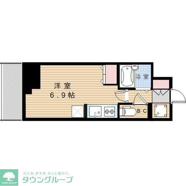 RIDGE堀田(ワンルーム/9階)の間取り写真