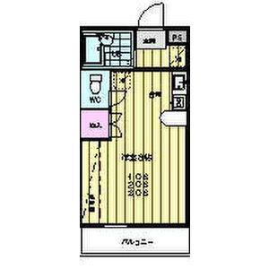 ロイヤルハイツ東八(ワンルーム/2階)の間取り写真