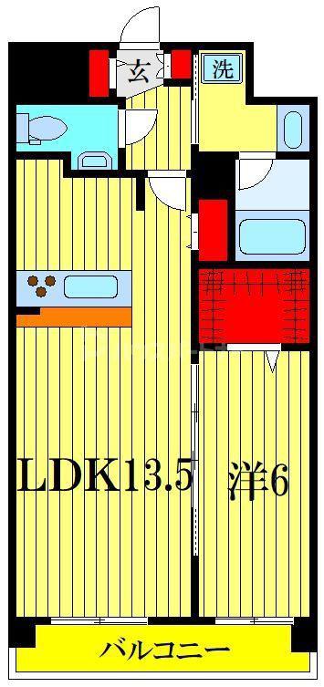 エストレヤ(1LDK/3階)の間取り写真