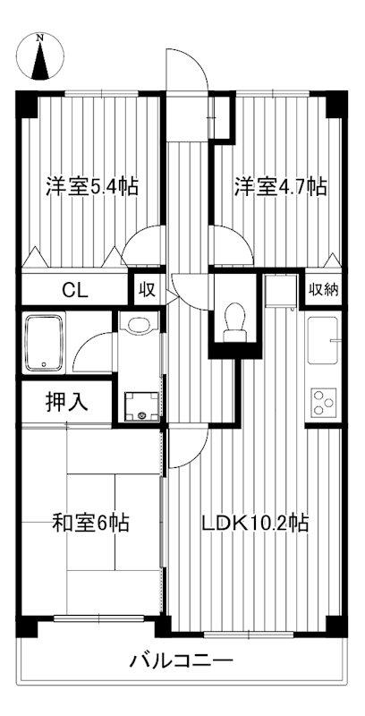 グレイスM(3LDK/2階)の間取り写真