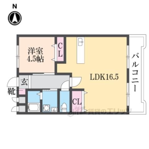 センチュリーアスカ1号棟(1LDK/3階)の間取り写真