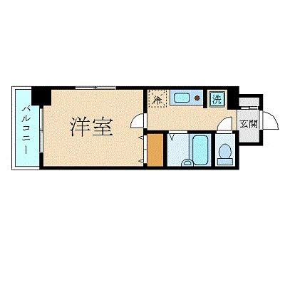 ドエルイン月島(1K/4階)の間取り写真