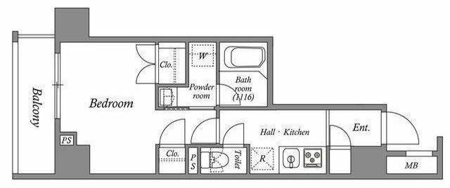 ACP RESIDENCE 亀戸(1K/5階)の間取り写真