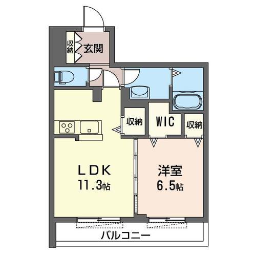 エスポワール(1LDK/1階)の間取り写真