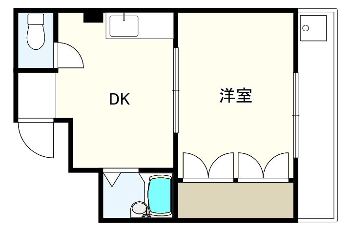 ワイズレジデンス新深江(1DK/5階)の間取り写真