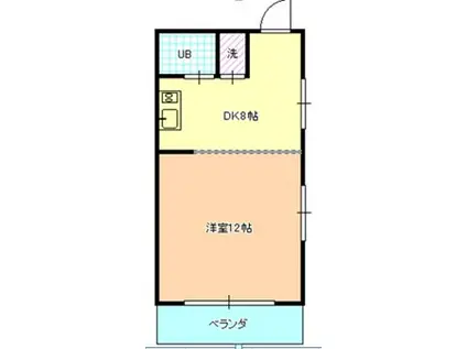 カーサルッツ(1DK/5階)の間取り写真