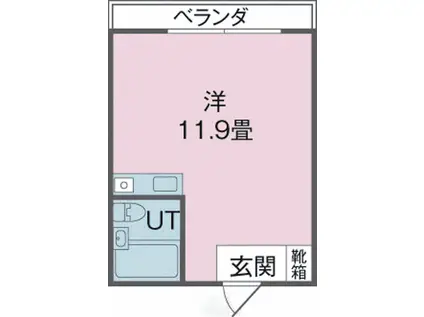 ラ・シャンブル久米(ワンルーム/2階)の間取り写真