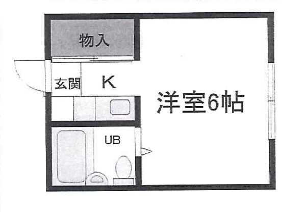 大虹荘(1K/2階)の間取り写真