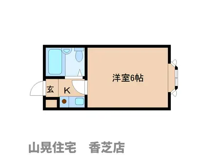 シティライフ香芝(1K/3階)の間取り写真