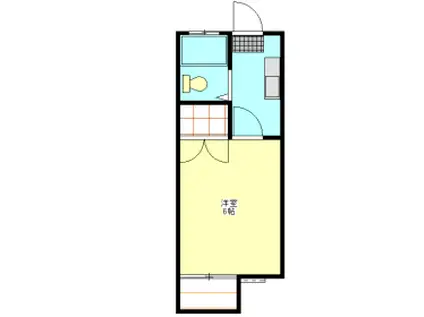 コーポコスモス(1DK/1階)の間取り写真